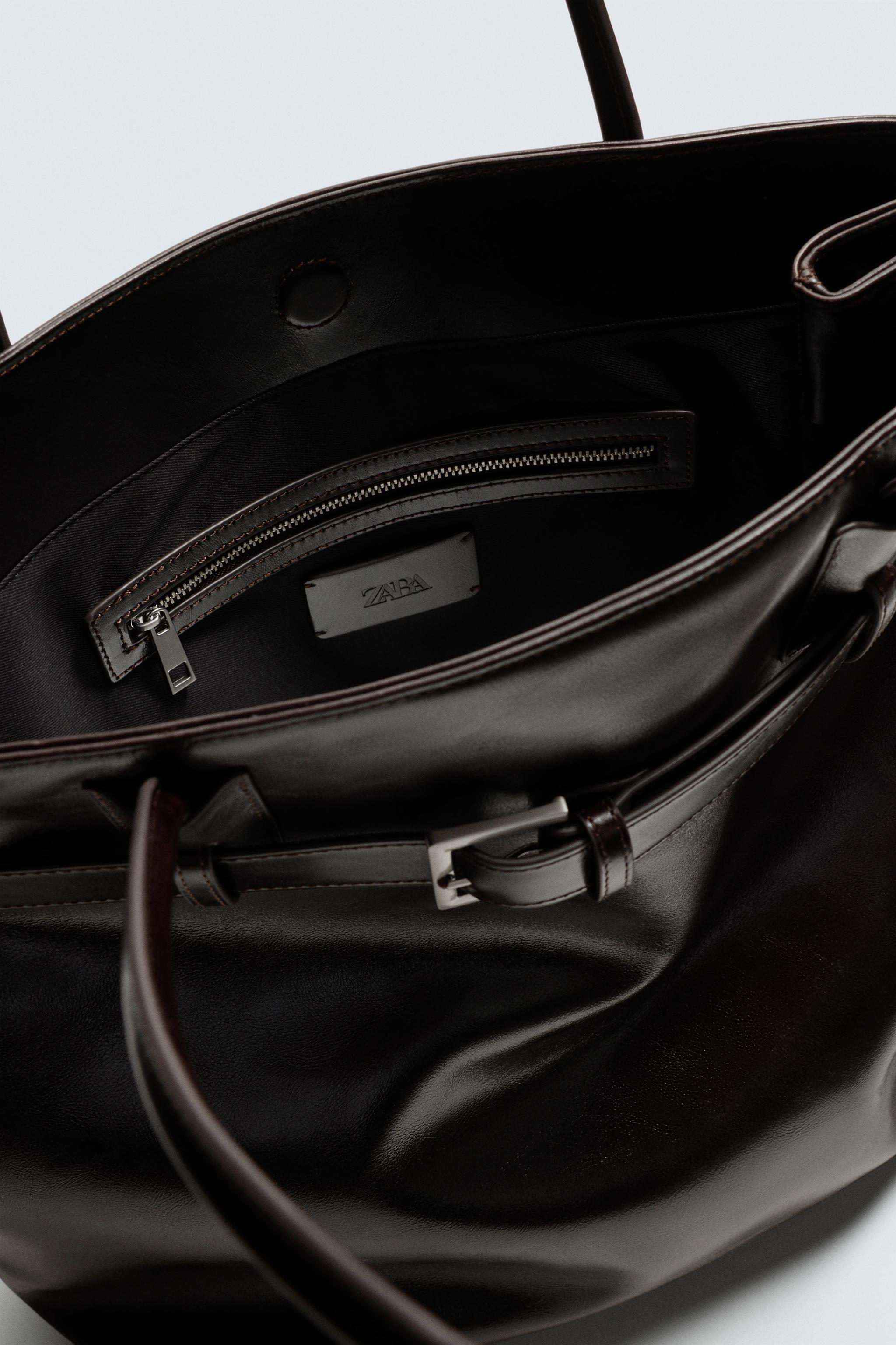 SAC SHOPPER EN CUIR AVEC CEINTURE